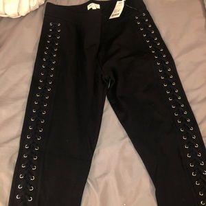 Lace up side leggings